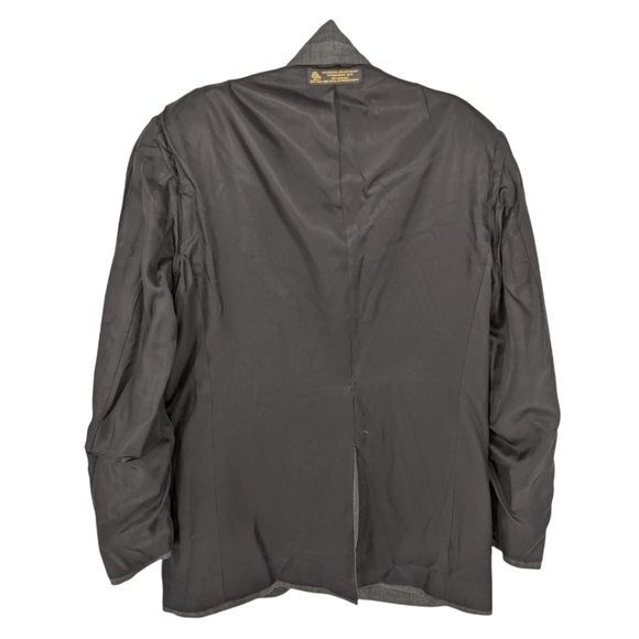 Vintage Brooks Brothers Sport Coat Suit Jacket Pure Wool Gray Two-Button 43L - Picture 4 of 12